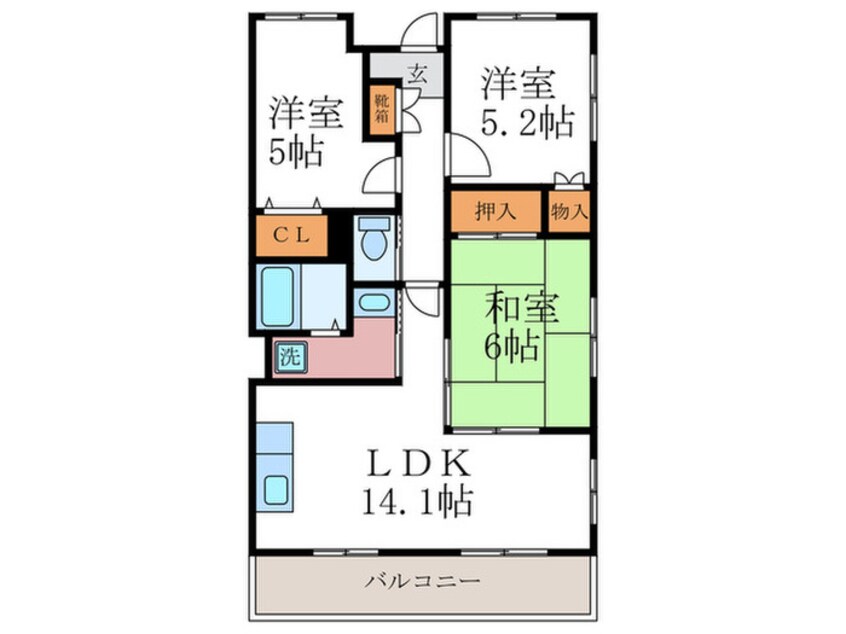 間取図 ヴィーブル岩倉