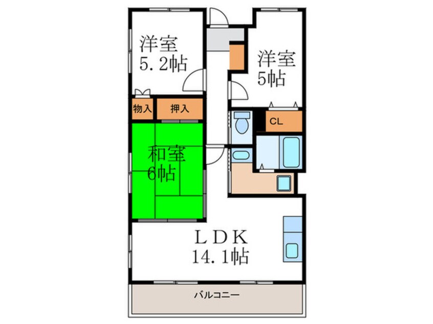 間取図 ヴィーブル岩倉