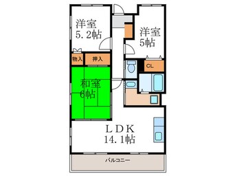 間取図 ヴィーブル岩倉