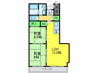 間取図 メルクマ－ル深阪