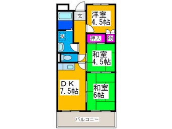 間取図 メルクマ－ル深阪