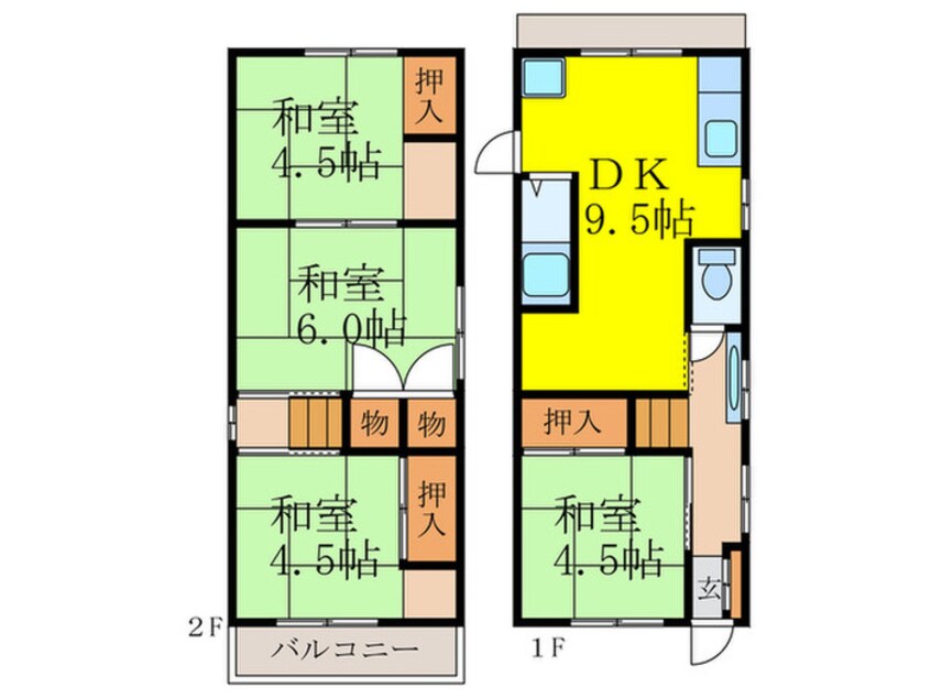 間取図 上野西４丁目戸建