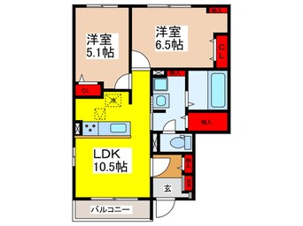 間取図 シェル　ドゥ　サツキ