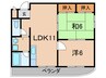 フローレンス甲子園 2LDKの間取り