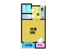 リバー豊秀 1Kの間取り