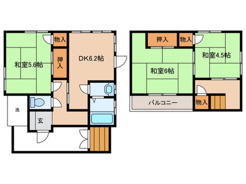 間取図 高丸１丁目貸家