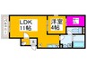 仮）オガールコートナカモズ 1LDKの間取り