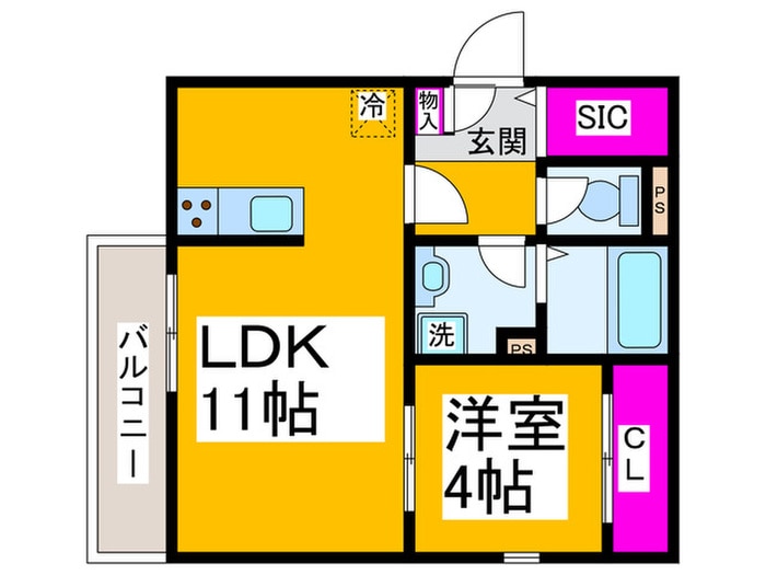 間取り図 仮）オガールコートナカモズ
