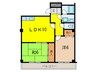 ロ－ドハイツ甲東園 2LDKの間取り