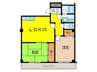 ロ－ドハイツ甲東園 2LDKの間取り