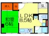 ダイワ高井田ビル 1LDKの間取り