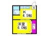 Ｃａｓａ堺三条 1Kの間取り