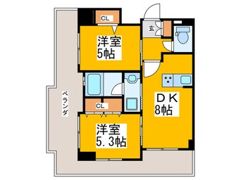 間取図 ｴｽﾃﾑﾌﾟﾗｻﾞ難波WESTﾘﾊﾞ-ｸﾛｽ(601)