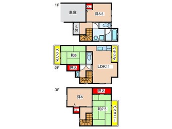 間取図 嵯峨天龍寺瀬戸川町14-17貸家