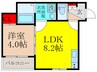 リバーグランデ吹田 1LDKの間取り