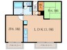 リアライズ甲子園 2LDKの間取り