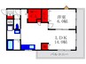 ハイツ東渡辺 1LDKの間取り
