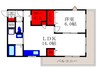 ハイツ東渡辺 1LDKの間取り