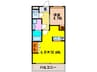 Ｆｏｒｅｓｔ　Ｈｉｌｌ 1LDKの間取り