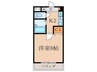 ＬＡＫＥ　ＳＱＵＡＲＥ-Ⅰ 1Kの間取り