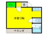 エスコ－ト 1Rの間取り