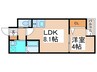 H-maison衣摺Ⅱ 1LDKの間取り