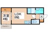 H-maison衣摺Ⅱ 1LDKの間取り