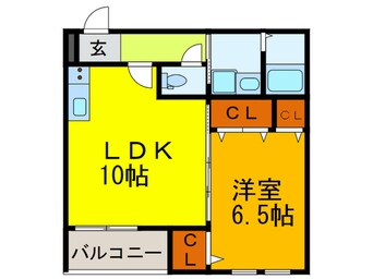 間取図 サフィ－ル　トモ