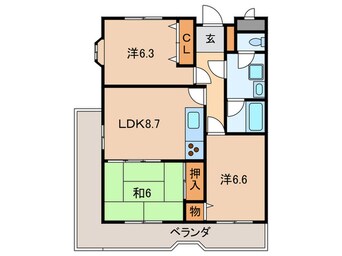 間取図 ルミエ－ル明石