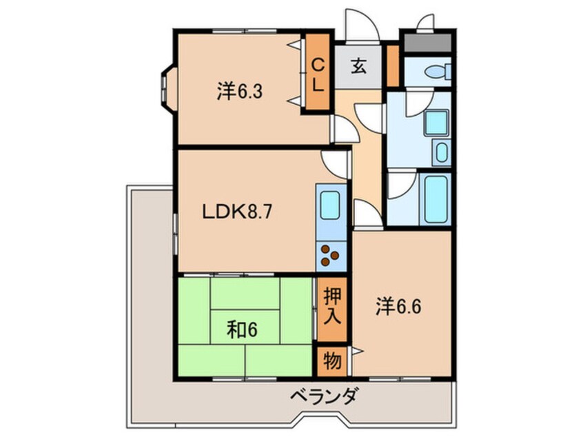 間取図 ルミエ－ル明石