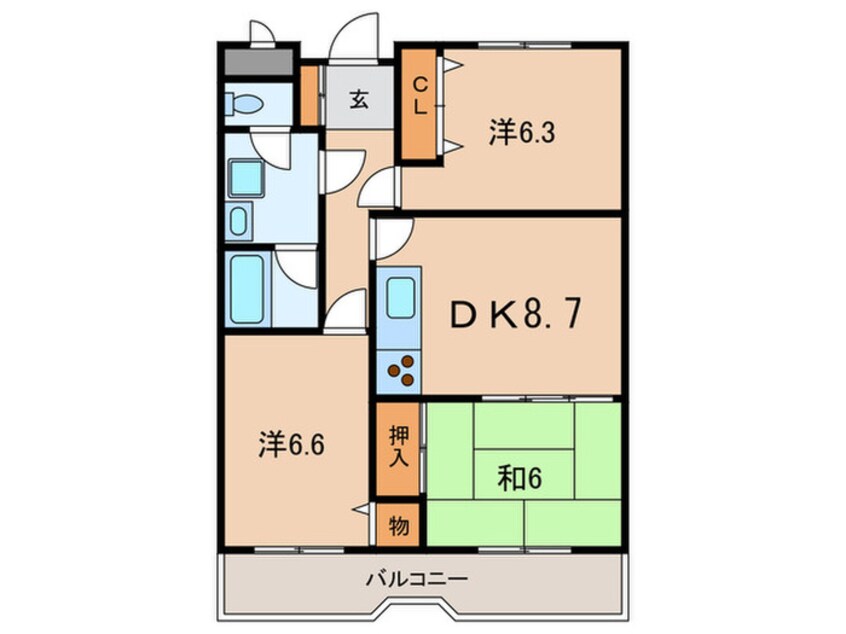 間取図 ルミエ－ル明石