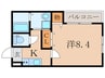 フジパレス立花ＷＥＳＴ 1Kの間取り