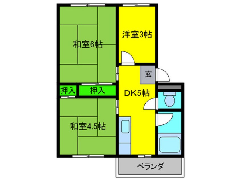 間取図 北野田マンション巽Ａ棟