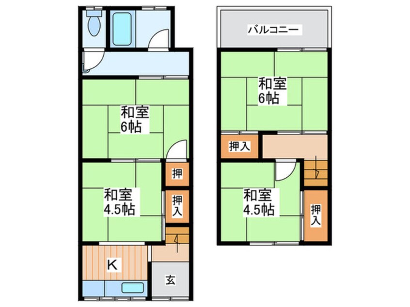 間取図 石原町貸テラスハウス