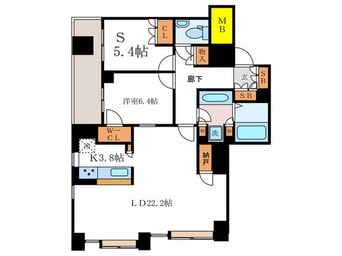 間取図 パークホームズ京都二条城(601)