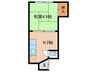 平和ビル 1Kの間取り