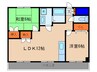 ソレイユ千 2LDKの間取り