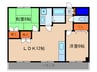 ソレイユ千 2LDKの間取り