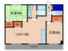 ソレイユ千 2LDKの間取り