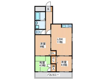 間取図 ファーティル諸口