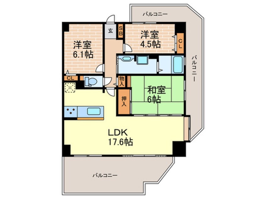 間取図 エル・フラット夙川霞町(106)