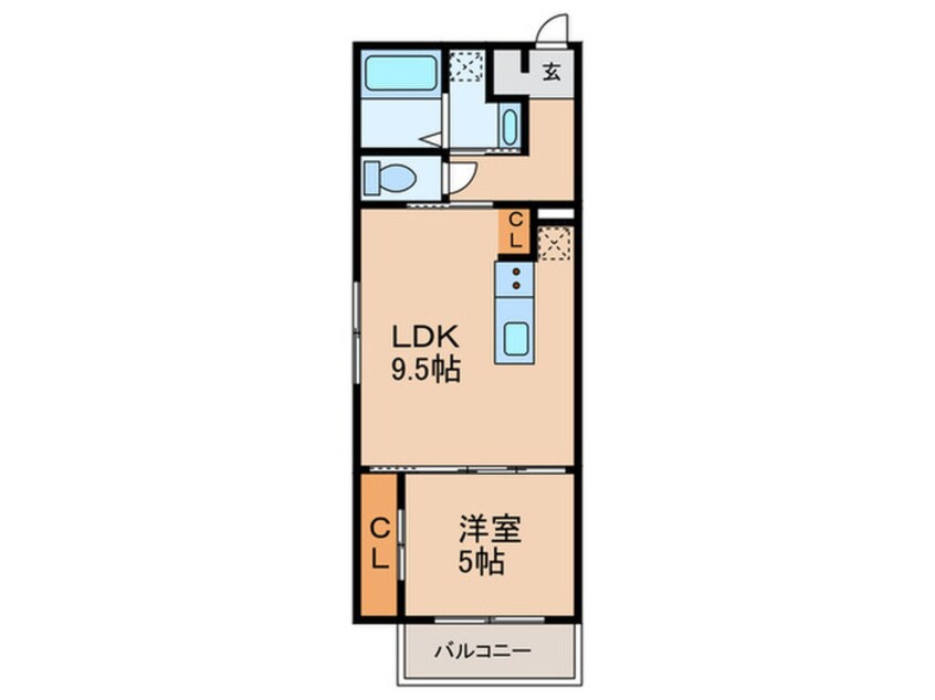間取図 STAY THE HOUSE 日根野 WEST