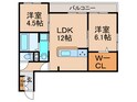 グランヴェールⅥの間取図