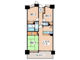 間取図 ﾗｲｵﾝｽﾞﾏﾝｼｮﾝ阿倍野阪南町第2