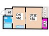 ヴィラオリエント 1DKの間取り