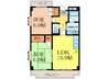 プレジデント 2LDKの間取り