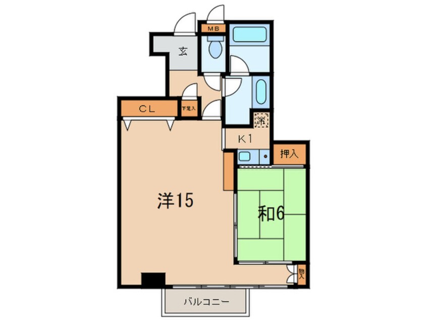間取図 ル－ア芦屋