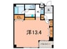 ル－ア芦屋 1Kの間取り