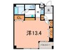 ル－ア芦屋 1Kの間取り