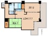 ｻﾞ･ﾚｼﾞﾃﾞﾝｽ芦屋ｽｲｰﾄ（４２３） 2LDKの間取り
